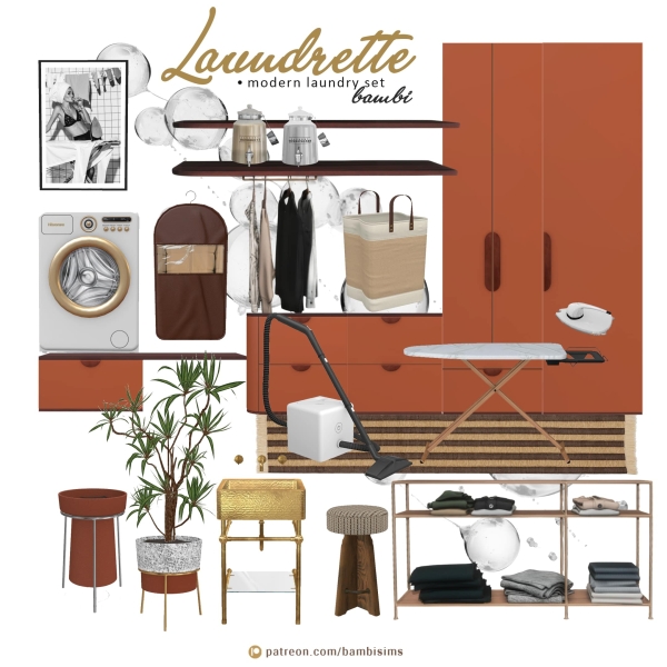 Alpha laundrette by bambisims - The Sims 4 Custom Content