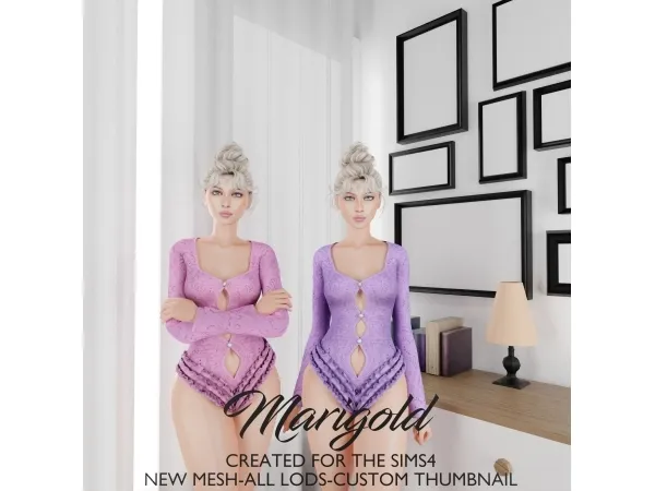 Alpha MARIGOLD LOLITA LINGERI - The Sims 4 Custom Content