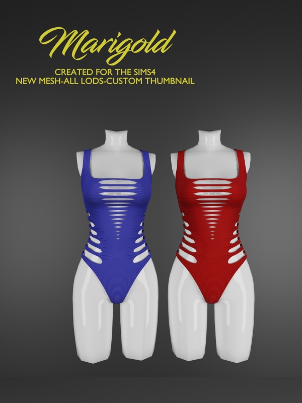 Alpha MARIGOLD TS4_STEFANI JUMSUIT by marigoldsims - The Sims 4 Custom Content