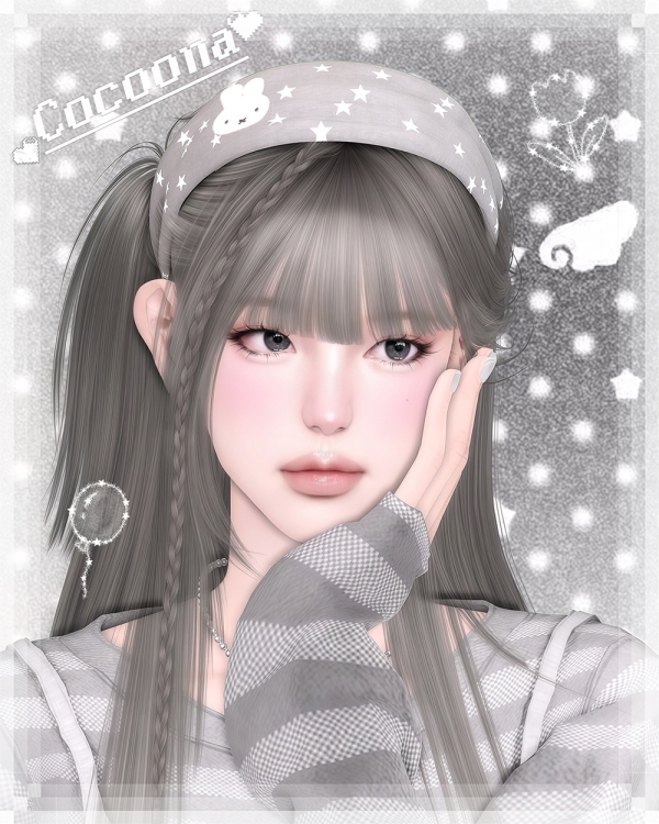 Alpha Cocoona_Fluffy Miffy Charm Headband by simsfinds - The Sims 4 Custom Content