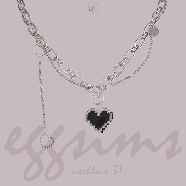 Alpha necklace 31 by simsfinds - The Sims 4 Custom Content