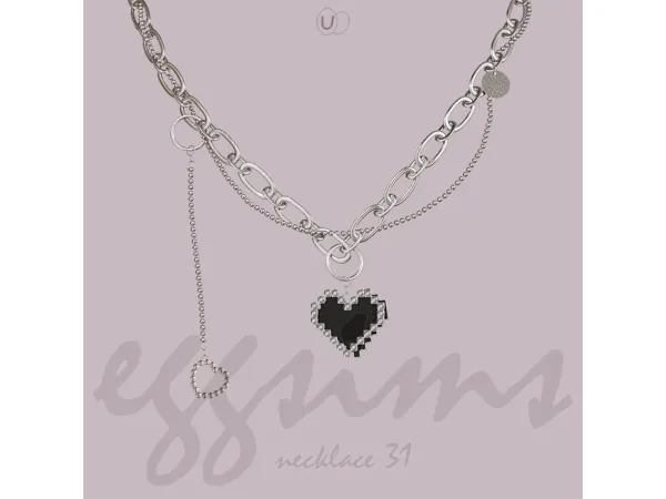 Alpha necklace 31 by eggsims - The Sims 4 Custom Content
