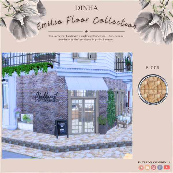 Alpha Emilio Floor Collection floor terrain paint foundation and platforms by dinhagamer - The Sims 4 Custom Content