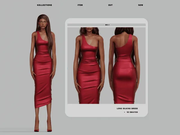 Sims 4 Kollections Item - Long Silking Dress