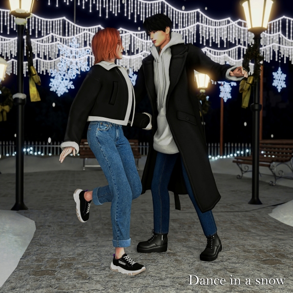 Mix ADVENT CALENDAR Dance in a snow by simmer_creator - The Sims 4 Custom Content