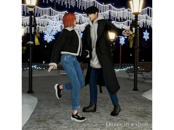 Mix ADVENT CALENDAR Dance in a snow - The Sims 4 Custom Content