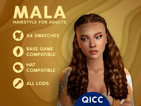 Sims 4 Mala Hair