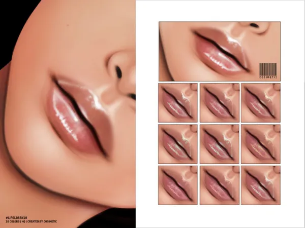 Alpha Lipgloss by cosimetic - The Sims 4 Custom Content