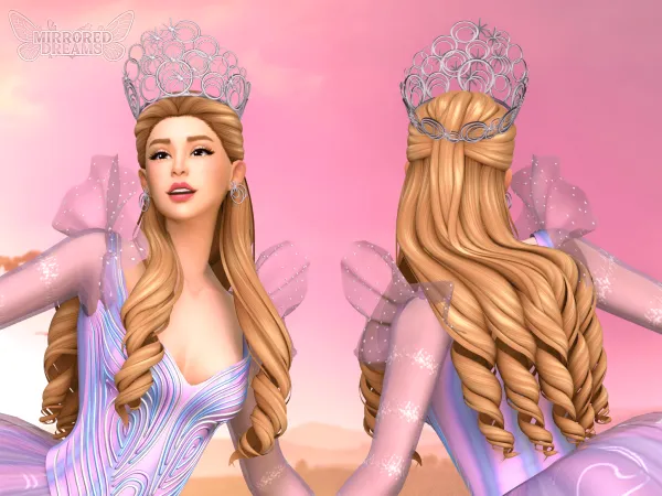Mix Ariana's Hair Like Glinda 2 Earrings Crown (NEW EXCLUSIVE POST) - The Sims 4 Custom Content
