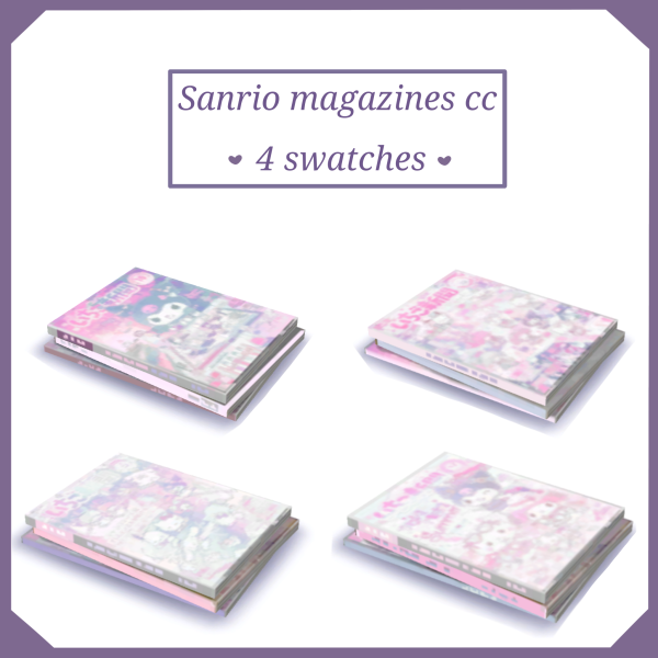 Maxis Match Sanrio magazines by V4mp_xii - The Sims 4 Custom Content