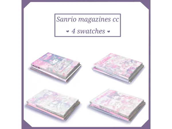 Maxis Match Sanrio magazines by V4mp_xii - The Sims 4 Custom Content