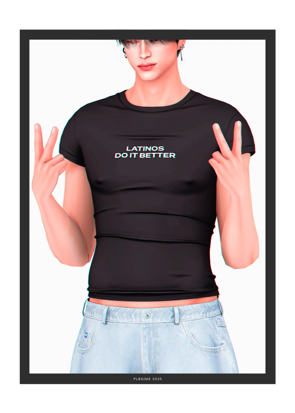 Alpha Bleep Babytee Cropped Babytee by simsfinds - The Sims 4 Custom Content