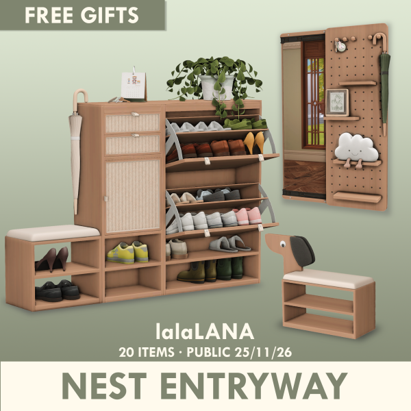 Maxis Match Nest Collection (Entryway PART) by simsfinds - The Sims 4 Custom Content
