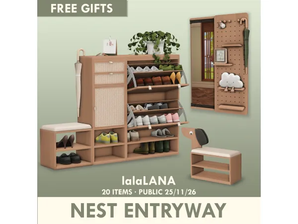 Maxis Match Nest Collection (Entryway PART) by lalalana - The Sims 4 Custom Content
