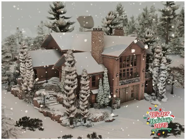 Sims 4 MM. WInter Cabin by Merin_Martini