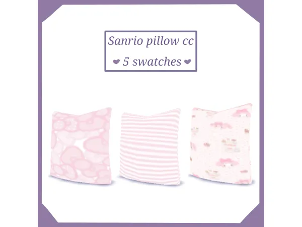 Maxis Match Sanrio Pillow by V4mp_xii - The Sims 4 Custom Content