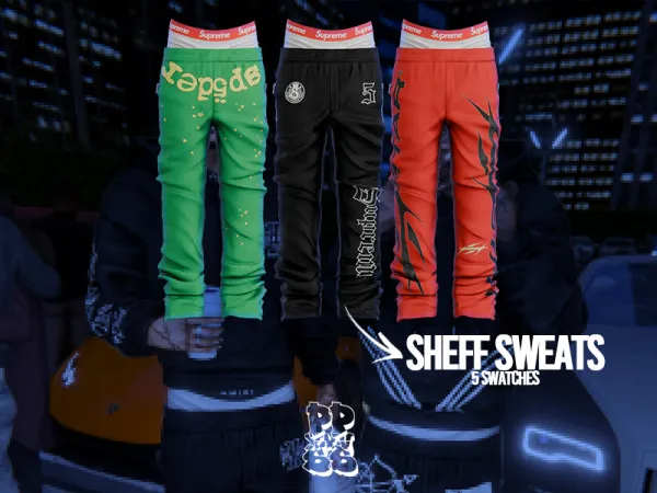 Alpha POPPIN Sheff Sweats (Standard Version) - The Sims 4 Custom Content