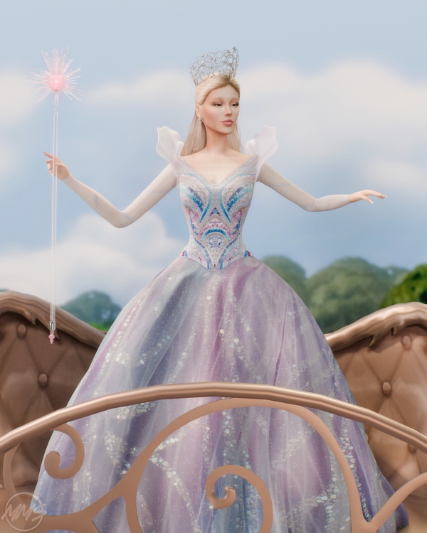 Alpha WICKED FOR GOOD GLINDA'S GOWN by simsfinds - The Sims 4 Custom Content