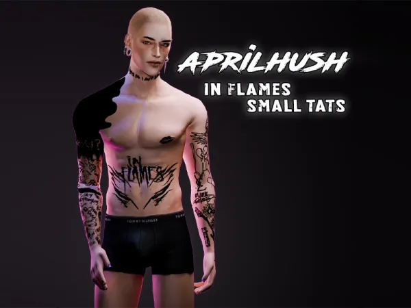 Sims 4 in flames small tatts by aprilhush