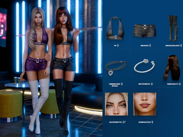 Sims 4 Laced & Leather 2 Lookbook