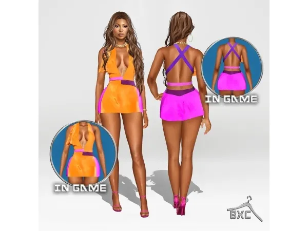 Sims 4 CRAZY IN LOVE DRESS by Baddiexsimmer