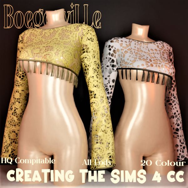 Alpha Boe_Nabila The Top Wears Lace by boegenville - The Sims 4 Custom Content