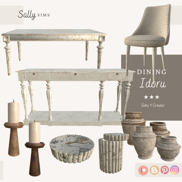 Alpha Dining IDORU by sally4sims - The Sims 4 Custom Content