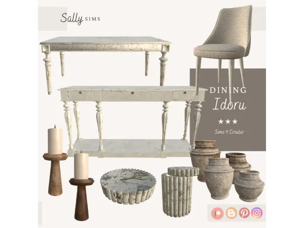Alpha Dining IDORU - The Sims 4 Custom Content