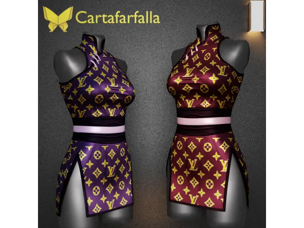 Alpha Cartafarfalla Luxe Han - The Sims 4 Custom Content
