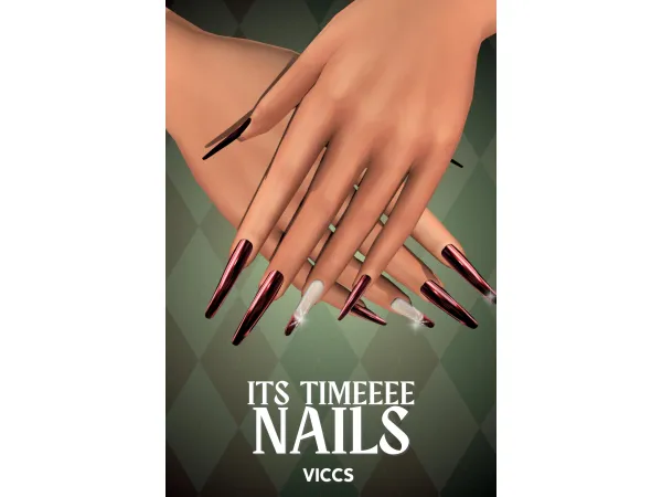 Alpha VICCS ITS TIMEEEEE NAILS (TEEN ELDER) - The Sims 4 Custom Content