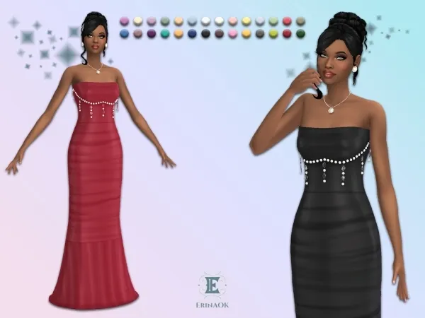 Maxis Match ErinAOK Womens Gown 120125 - The Sims 4 Custom Content