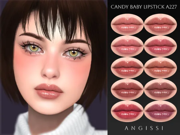 Alpha Candy Baby Lipstick A227 by ANGISSI - The Sims 4 Custom Content