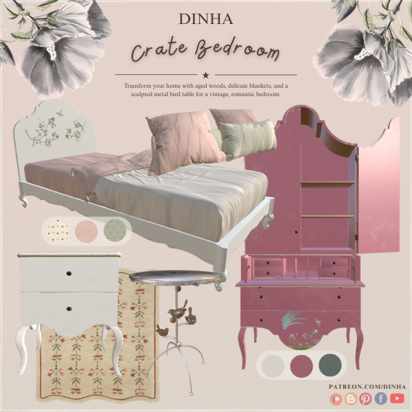 Alpha Crate Bedroom by dinhagamer - The Sims 4 Custom Content