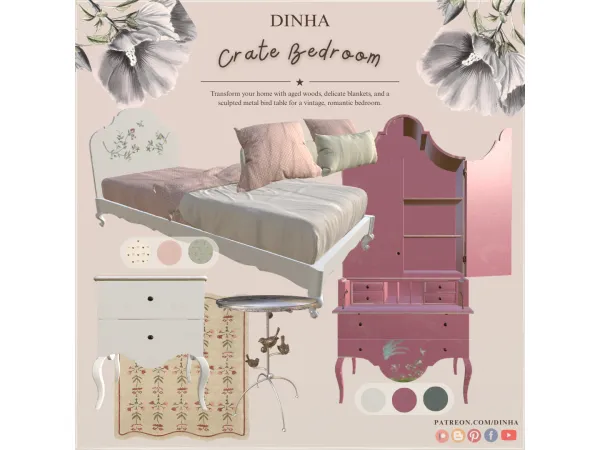 Alpha Crate Bedroom - The Sims 4 Custom Content
