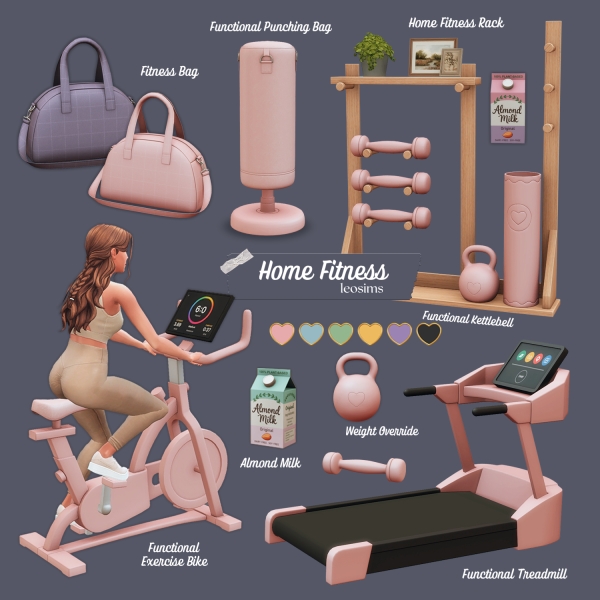 Mix Home Fitness by leosims4cc - The Sims 4 Custom Content