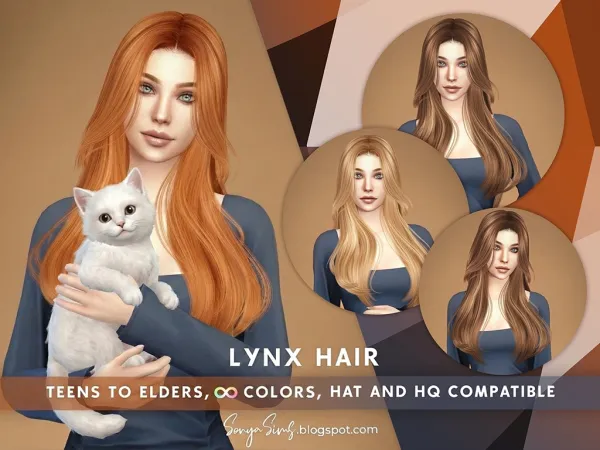 Alpha Lynx Hair - The Sims 4 Custom Content