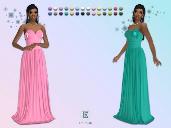 Mix ErinAOK Womens Gown 120225 - The Sims 4 Custom Content
