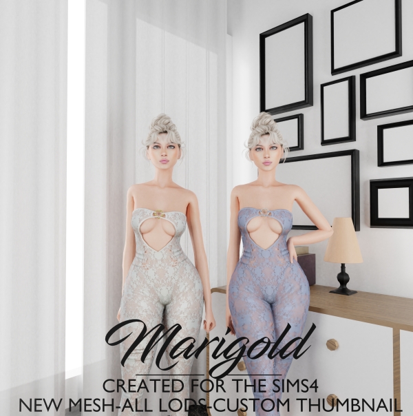 Alpha MARIGOLD AQILA LINGERI by marigoldsims - The Sims 4 Custom Content