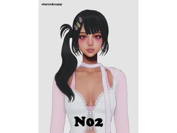 Maxis Match [charonroqiqi]N02 hair - The Sims 4 Custom Content