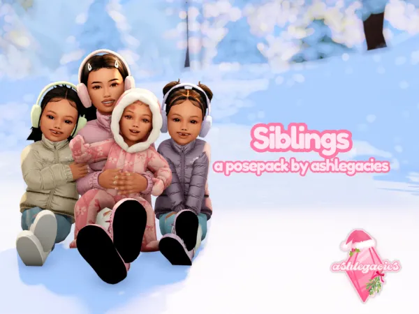 Mix Siblings Posepack - The Sims 4 Custom Content