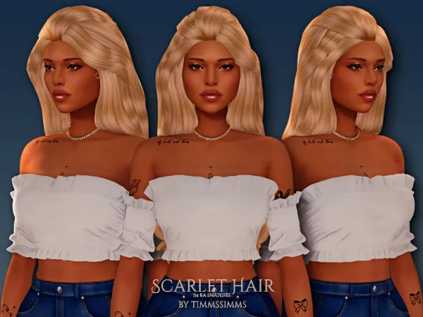 Maxis Match Scarlet Hair - The Sims 4 Custom Content
