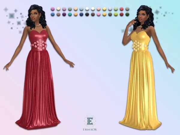 Mix ErinAOK Womens Gown 120725 - The Sims 4 Custom Content
