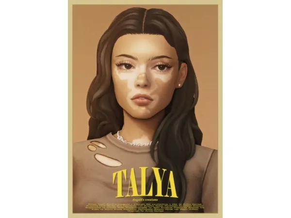 Sims 4 talya hair by dogsill