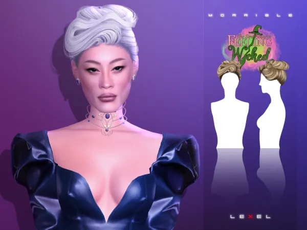 Alpha Morrible adult hairstyle - The Sims 4 Custom Content