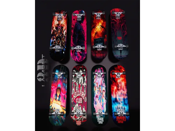 Mix Skateboard Stranger Things - The Sims 4 Custom Content
