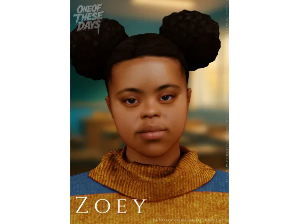 Sims 4 🤝 Zoey - Visibility Collection : Down 🤝 - SKIN + tray files