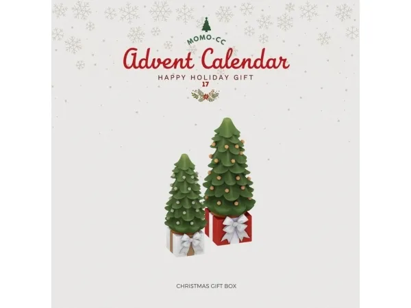 Maxis Match Momo Christmas Gift Box Tree - The Sims 4 Custom Content