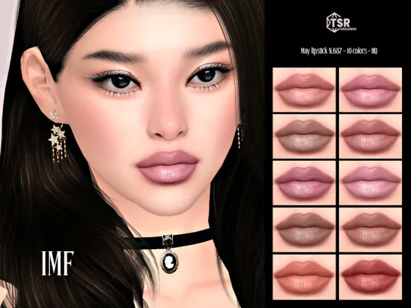 Sims 4 IMF May Lipstick N.687 by IzzieMcFire