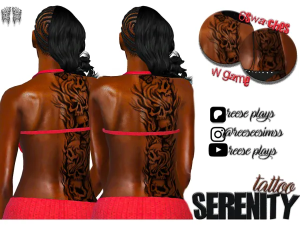 Mix Serenity Tattoo by reeseplays - The Sims 4 Custom Content