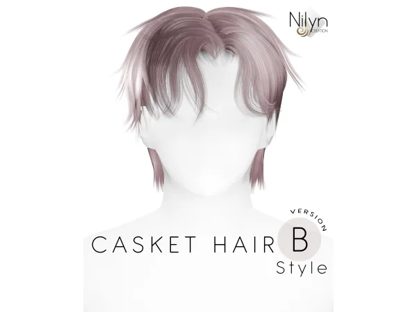 Alpha NILYN CASKET HAIR u2014 Style Version B - The Sims 4 Custom Content